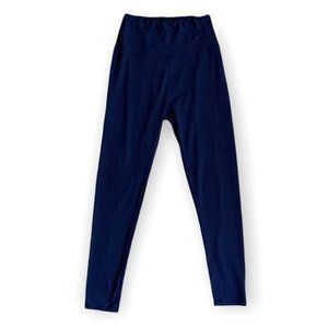 High Waisted Legging for Women Blue One Size
